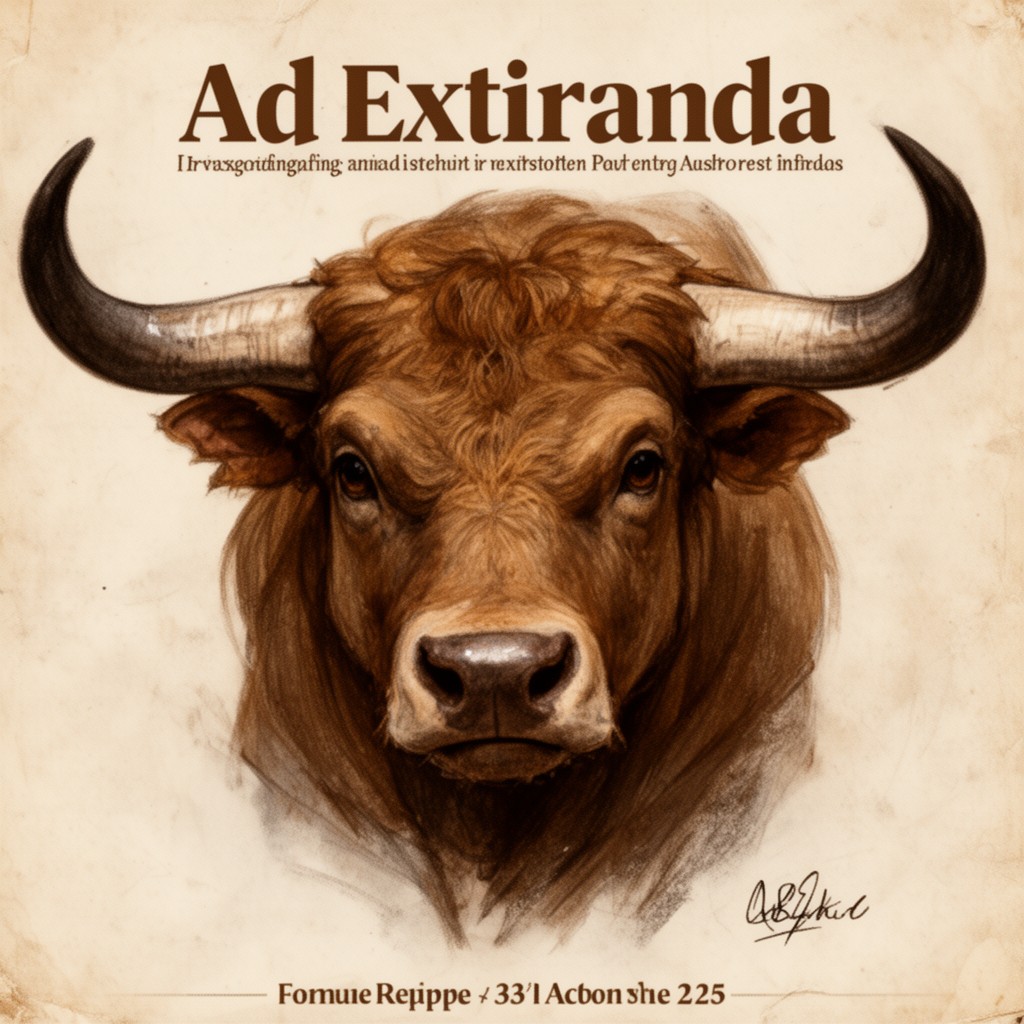 AI-generated illustration of Bull "Ad extirpanda"