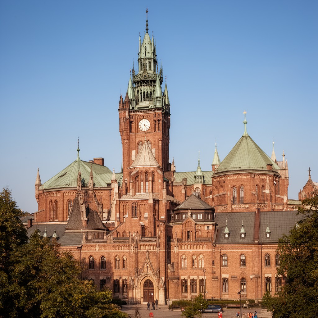 AI-generated illustration of Adam Mickiewicz University in Poznań