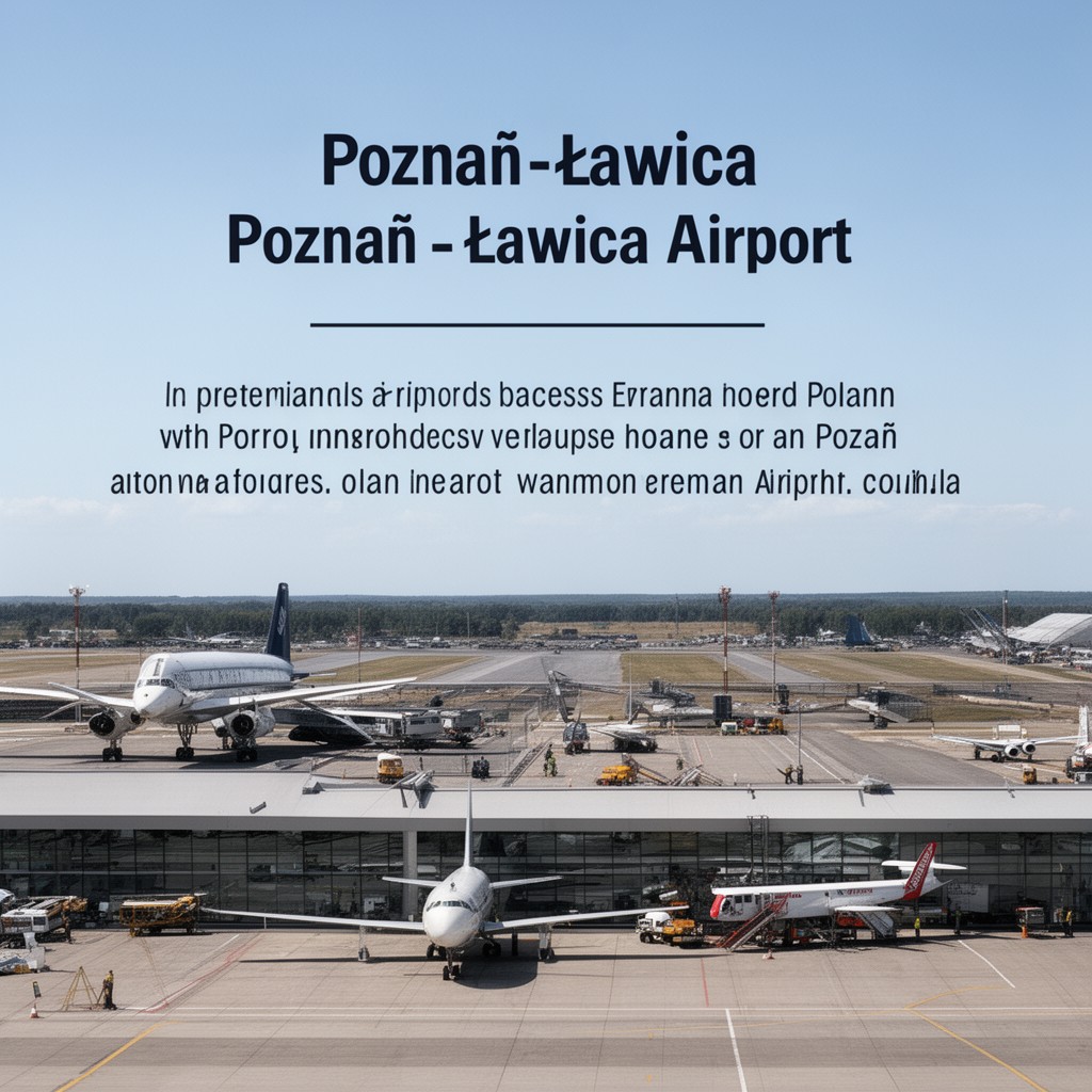 AI-generated illustration of Poznań–Ławica Airport