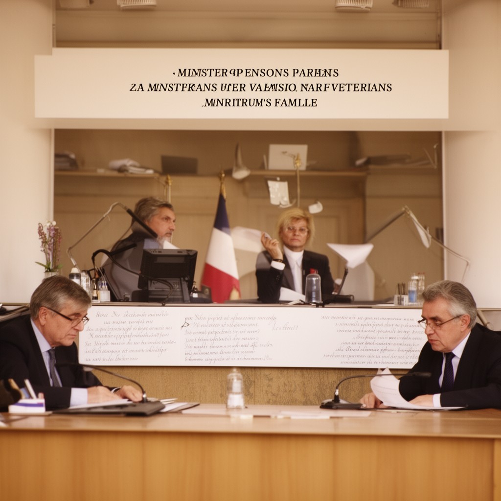 AI-generated illustration of Minister of Pensions of France