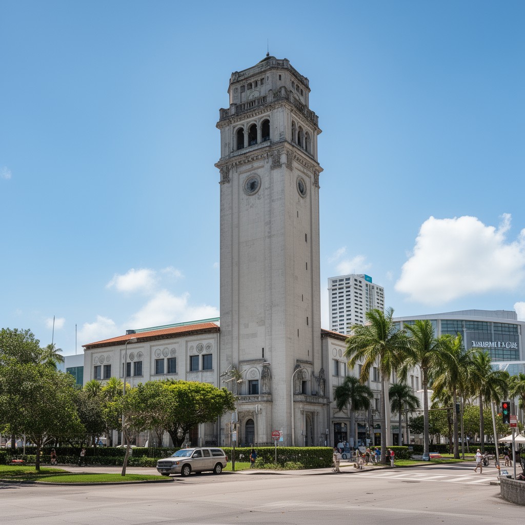 AI-generated illustration of Freedom Tower at Miami Dade College