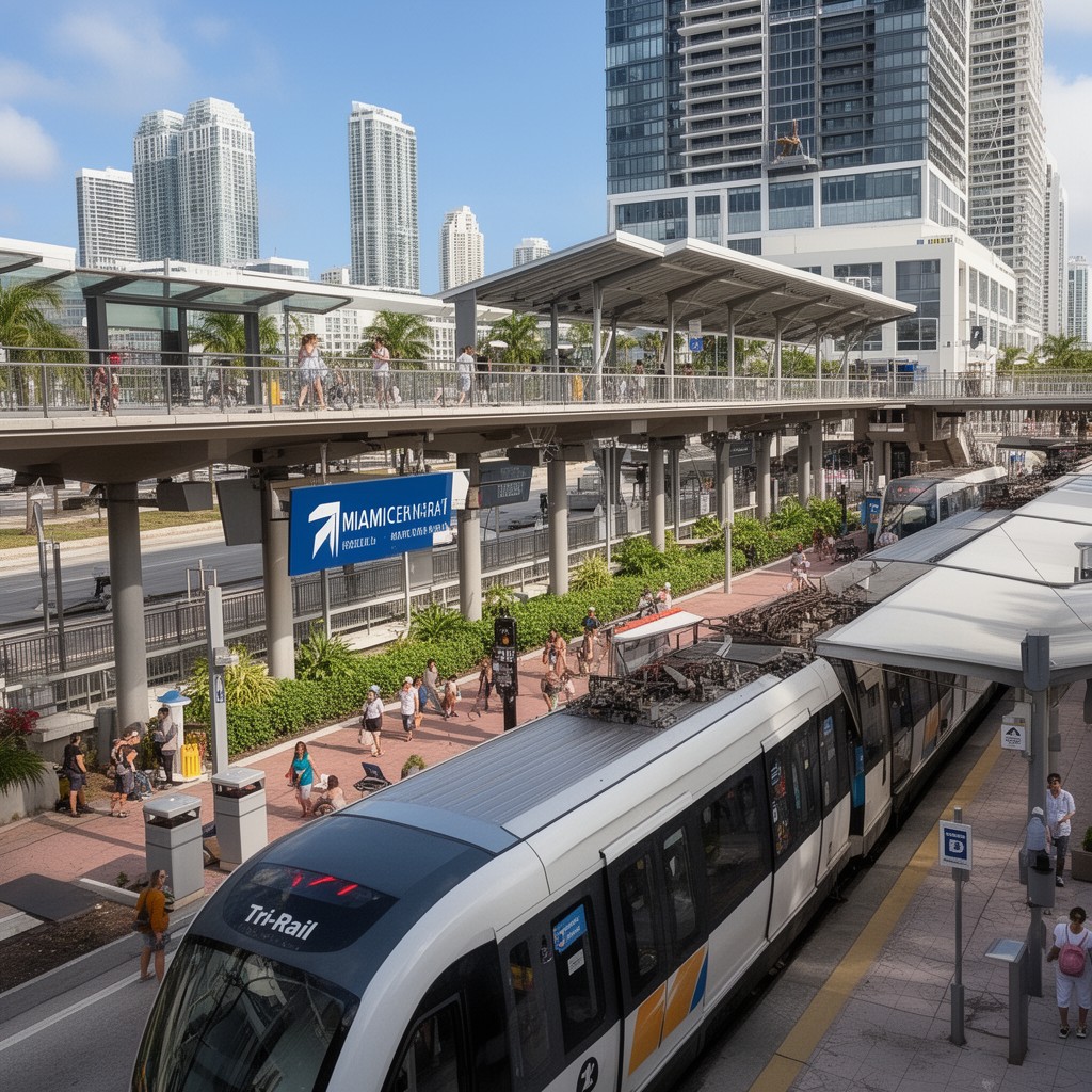 AI-generated illustration of Tri-Rail (via MiamiCentral)