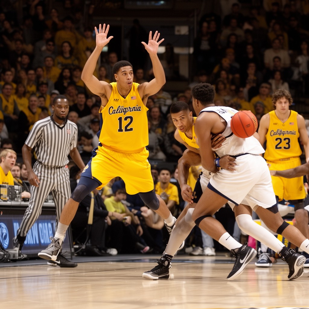 AI-generated illustration of California Golden Bears men's basketball team