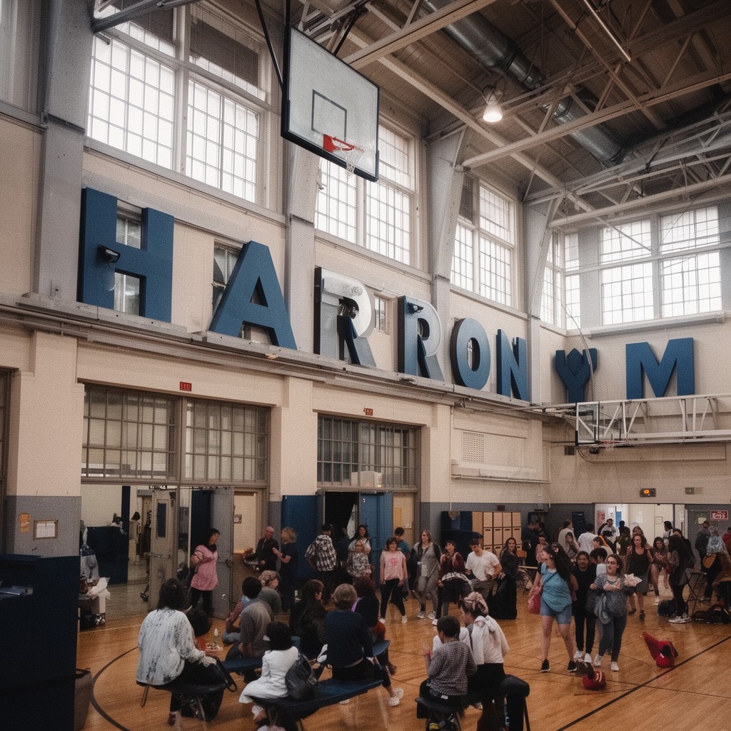 AI-generated illustration of Harmon Gym