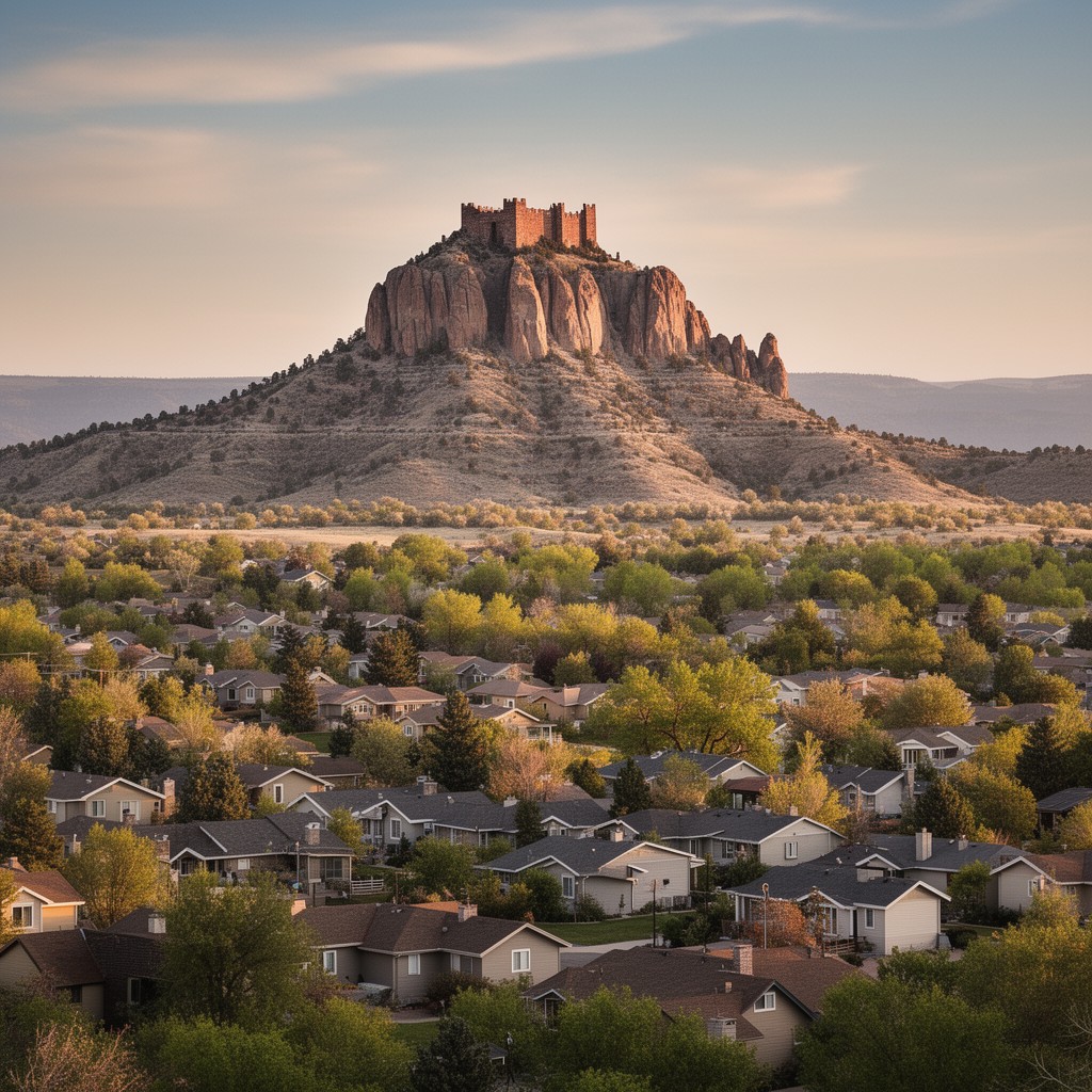 AI-generated illustration of Castle Rock