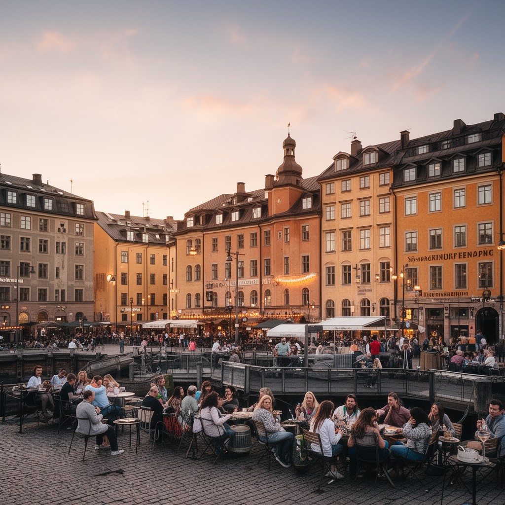 AI-generated illustration of Södermalm
