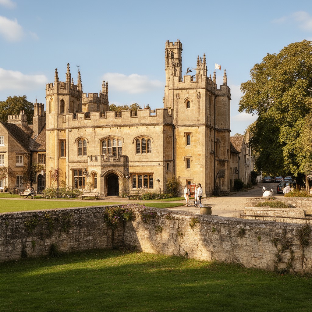 AI-generated illustration of Woodstock, Oxfordshire, England