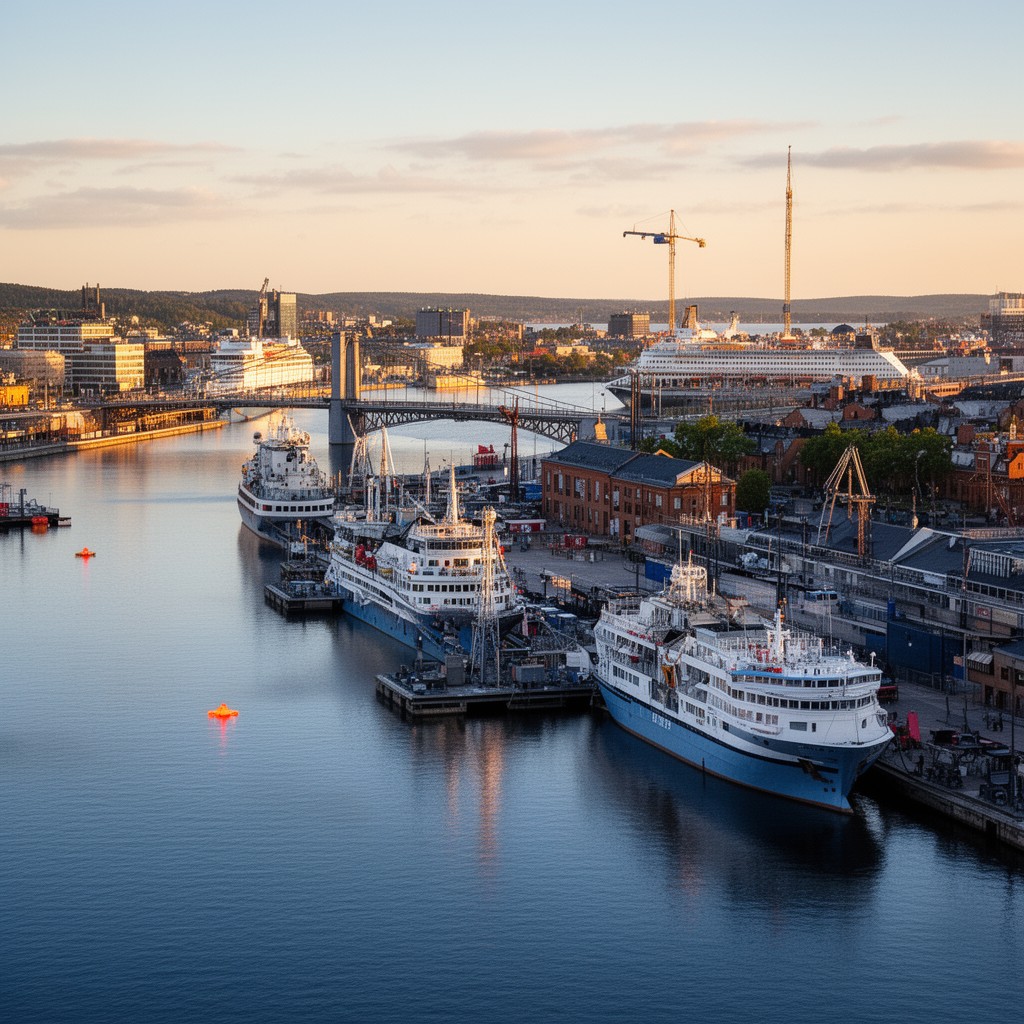 AI-generated illustration of Port of Stockholm