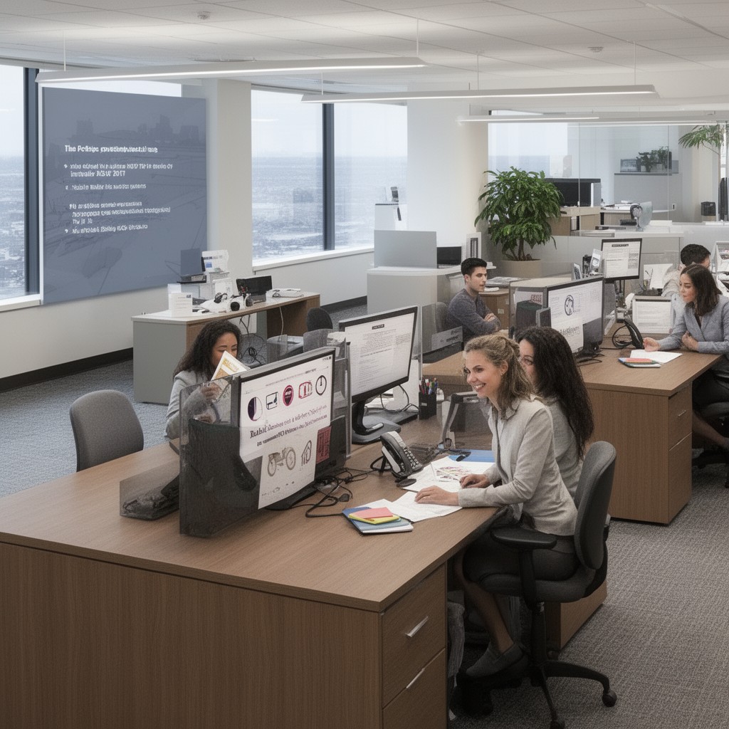 AI-generated illustration of policy development office