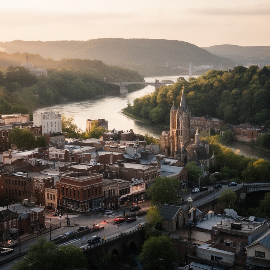 AI-generated illustration of Lynchburg, Virginia