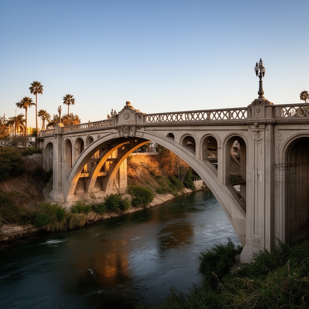 AI-generated illustration of Colorado Street Bridge