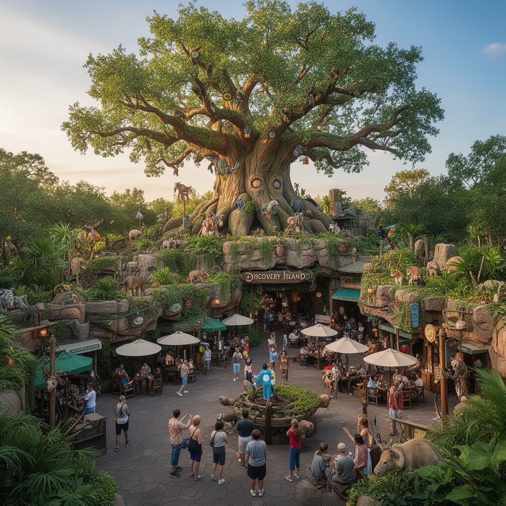 AI-generated illustration of Discovery Island