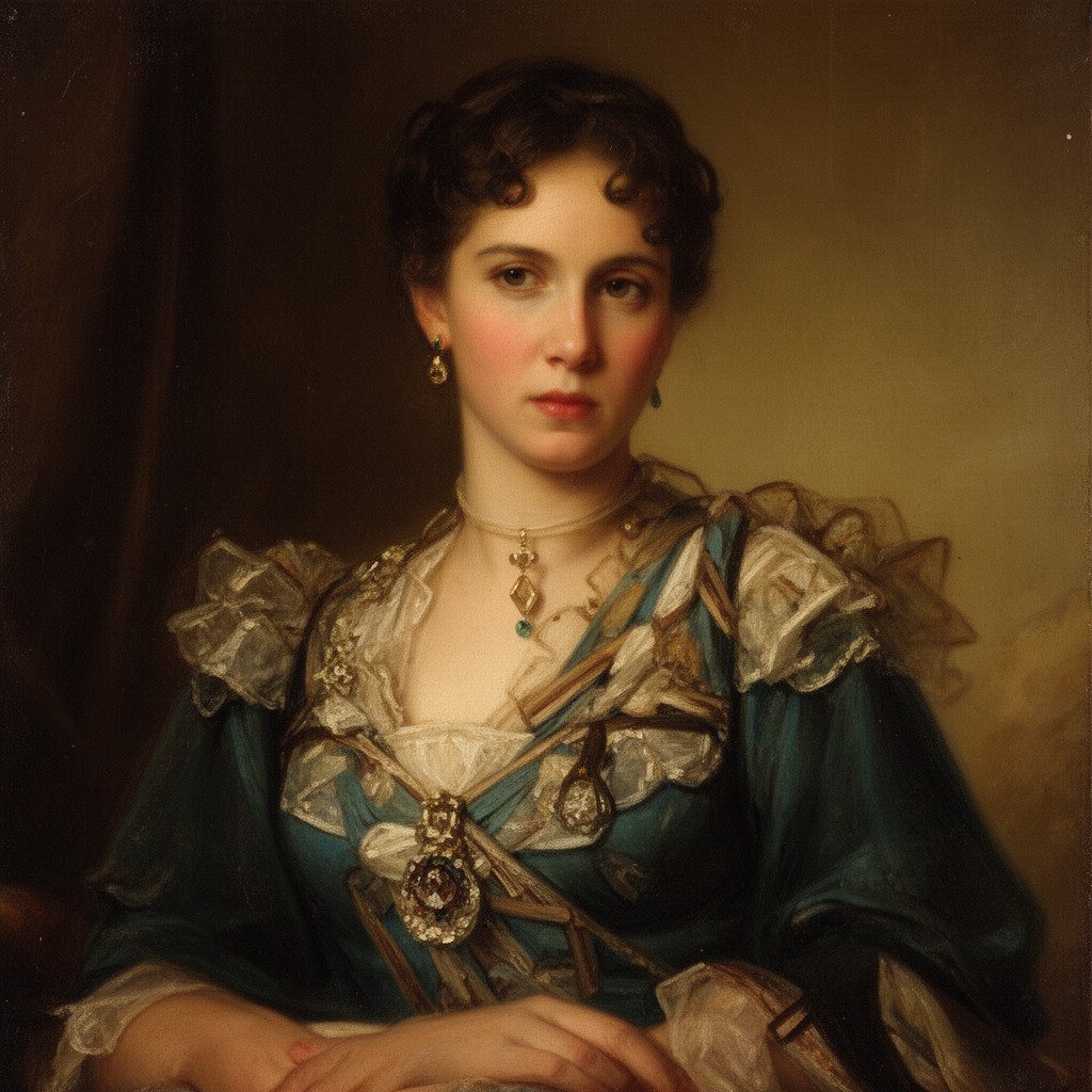 AI-generated illustration of Regent Maria Christina of the Two Sicilies