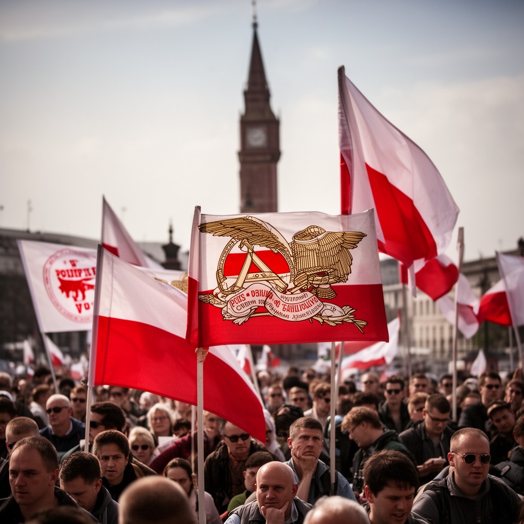AI-generated illustration of Polish United Workers' Party