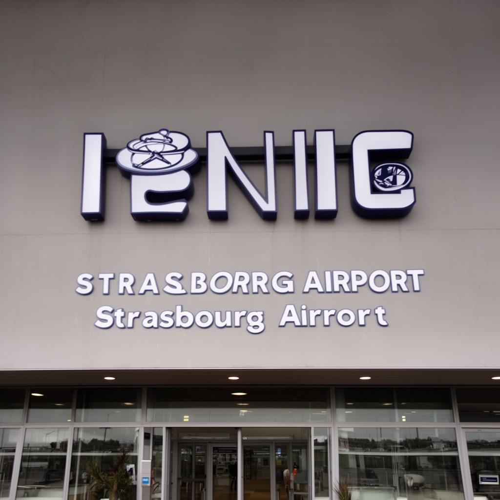 AI-generated illustration of Strasbourg Airport