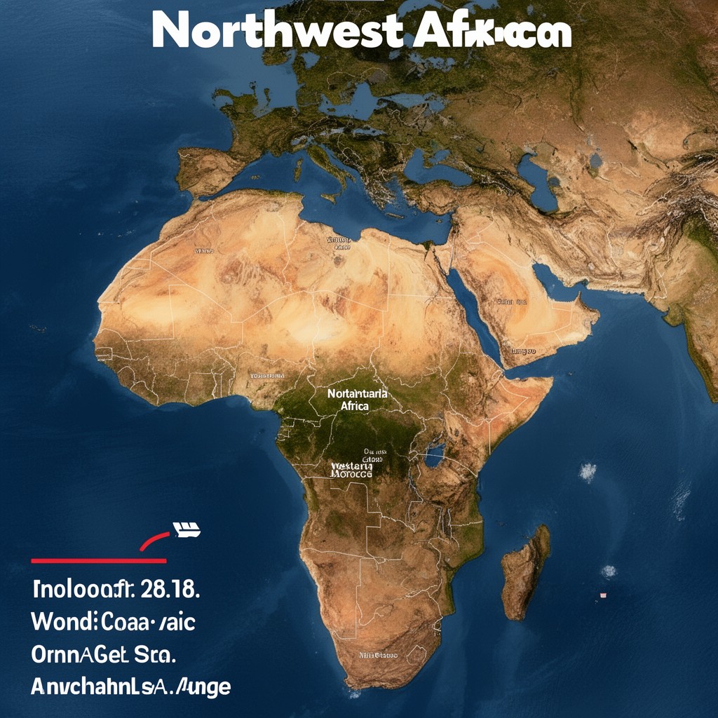 AI-generated illustration of Northwest Africa