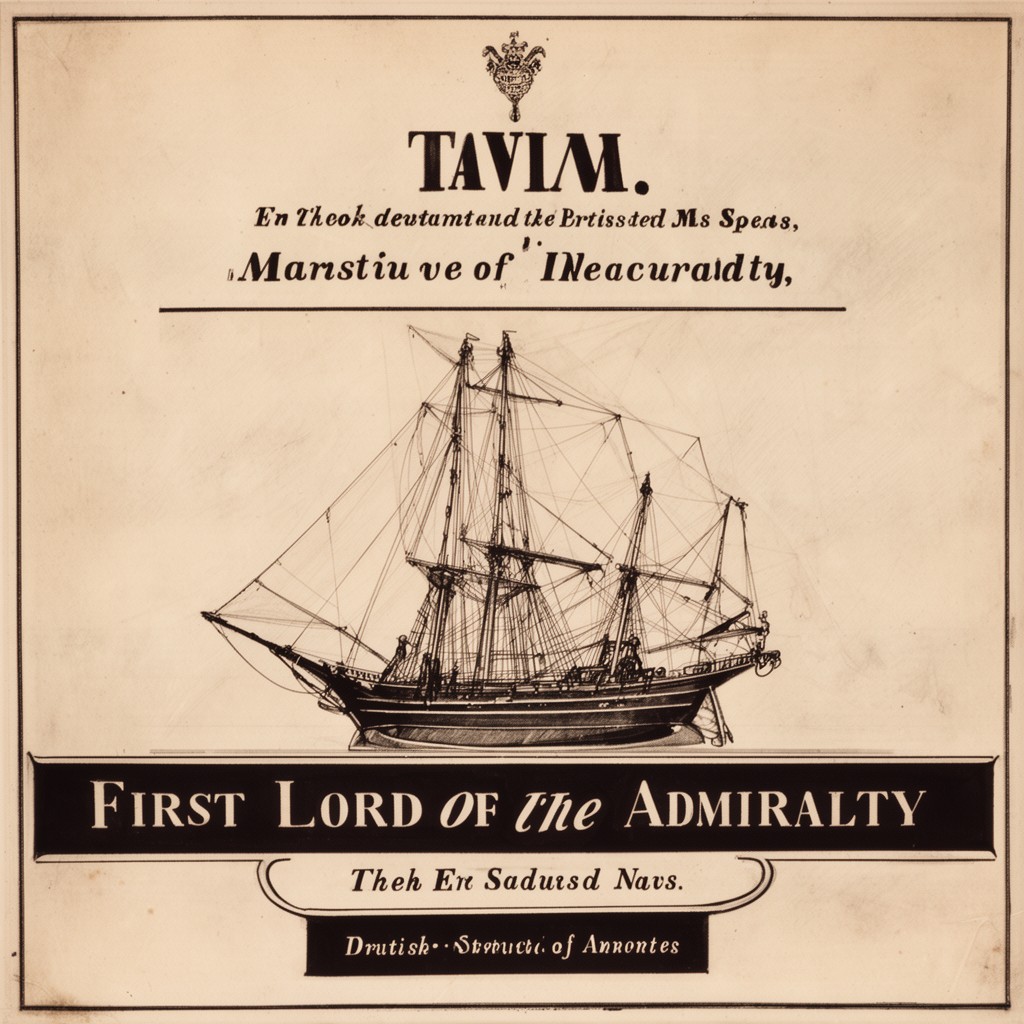 AI-generated illustration of First Lord of the Admiralty