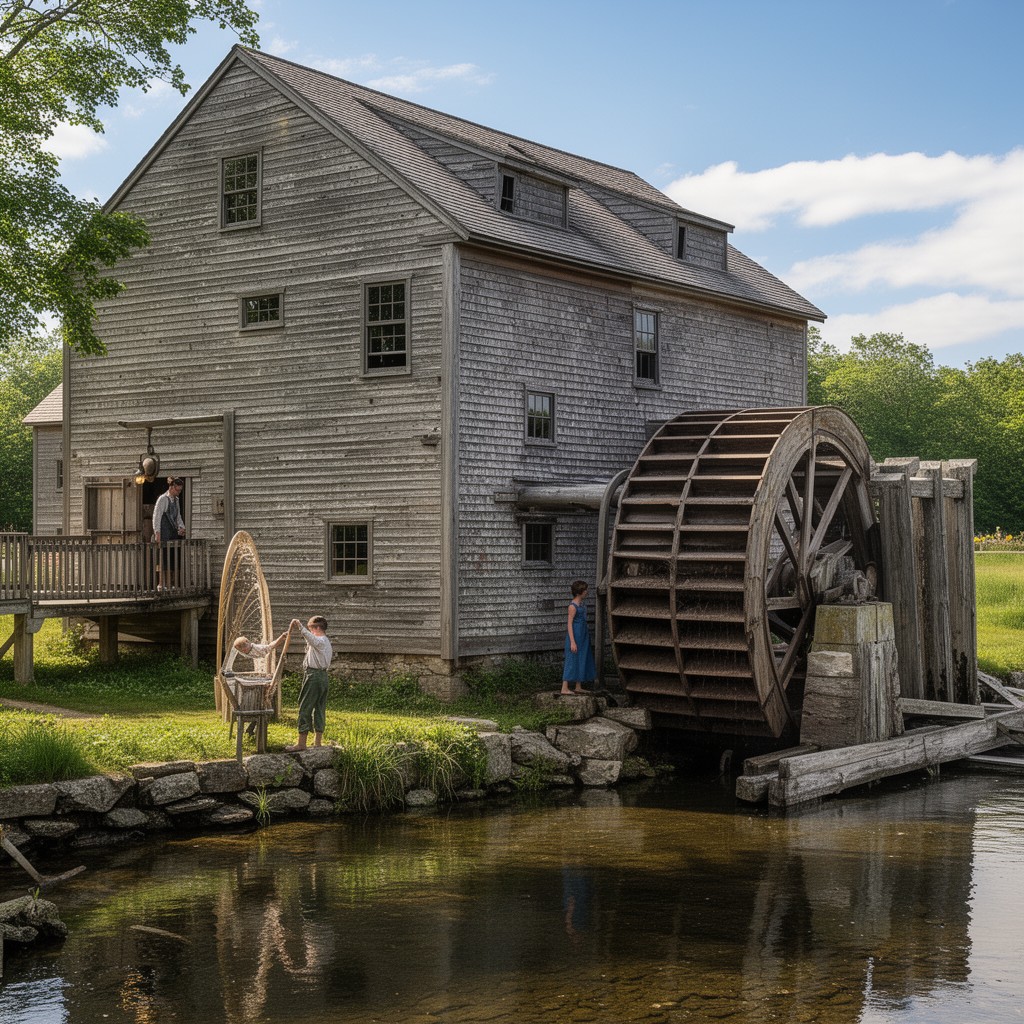 AI-generated illustration of Dexter Grist Mill