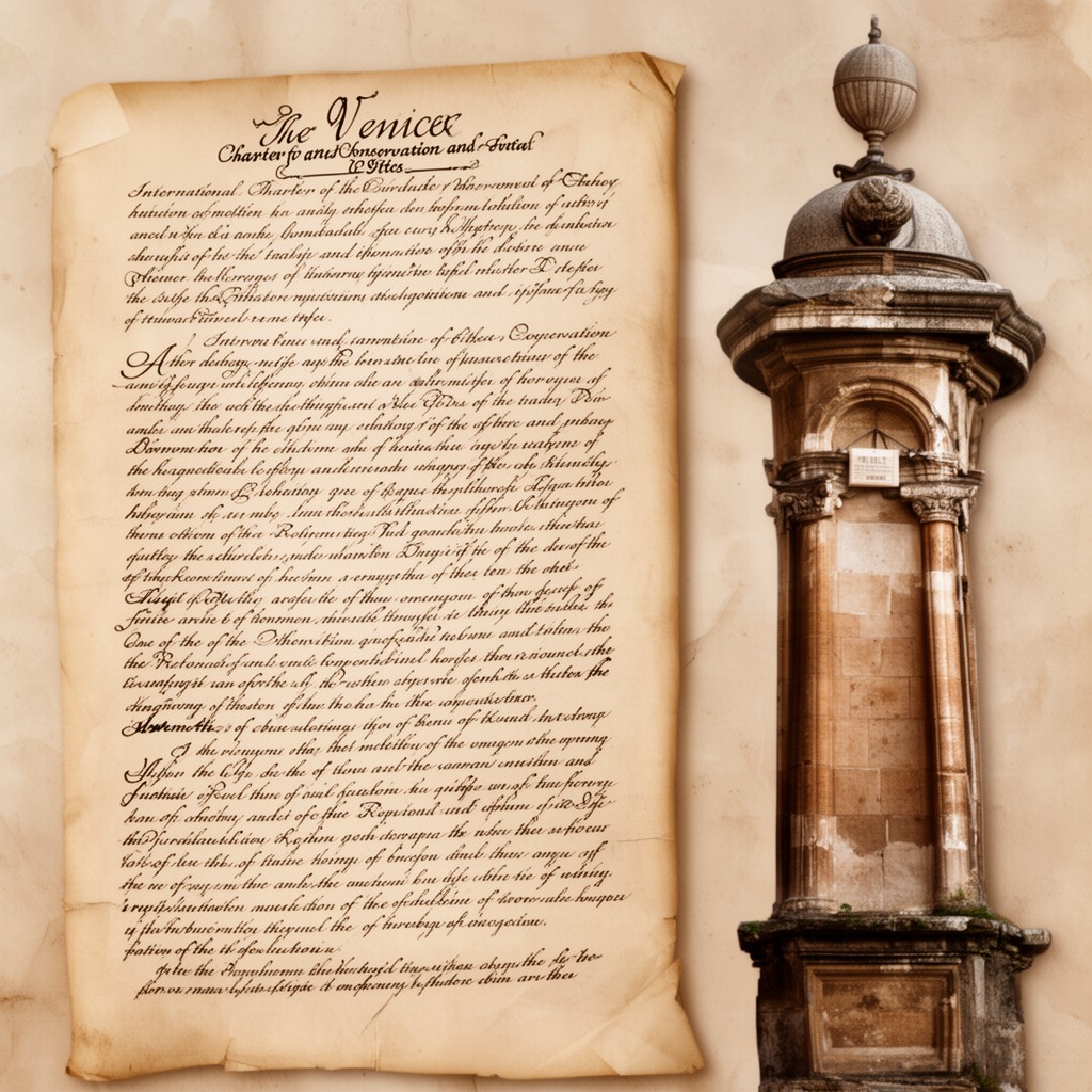 AI-generated illustration of International Charter for the Conservation and Restoration of Monuments and Sites