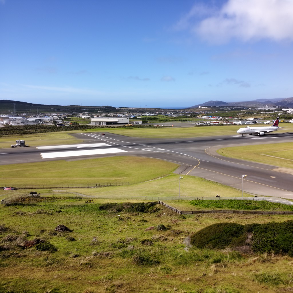 AI-generated illustration of Saint Helena Airport
