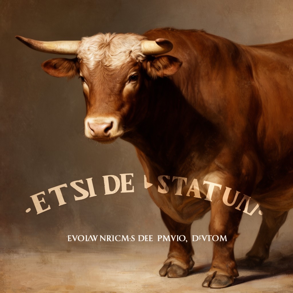 AI-generated illustration of Bull "Etsi de statu"
