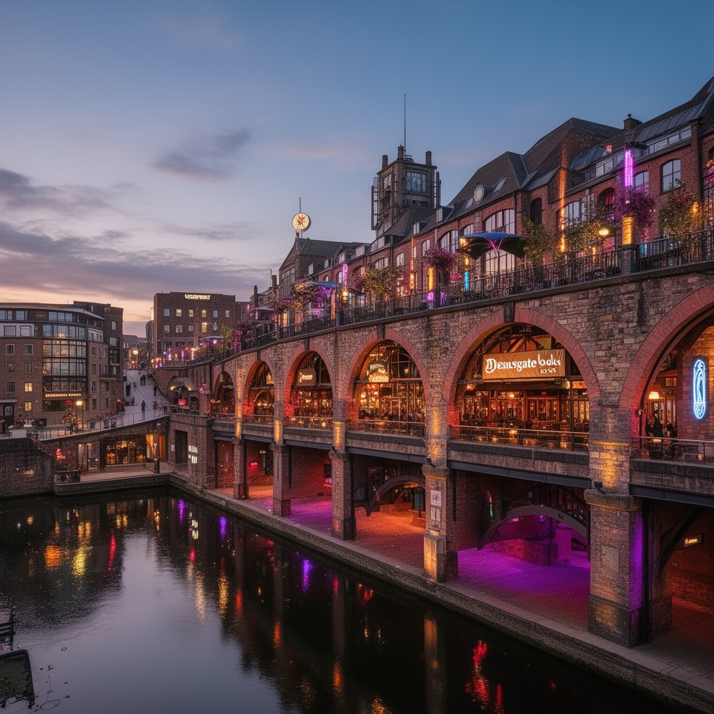 AI-generated illustration of Deansgate Locks