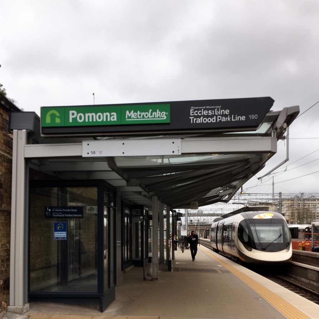 AI-generated illustration of Pomona tram stop