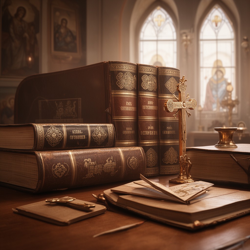 AI-generated illustration of Eastern Orthodox canon law