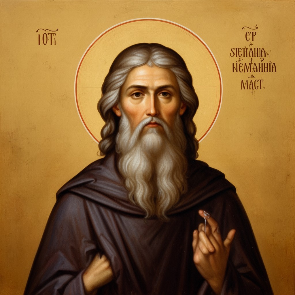 AI-generated illustration of Saint Simeon the Myrrh-streaming