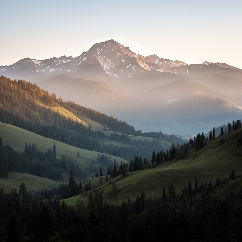 AI-generated illustration of Cascade Range foothills