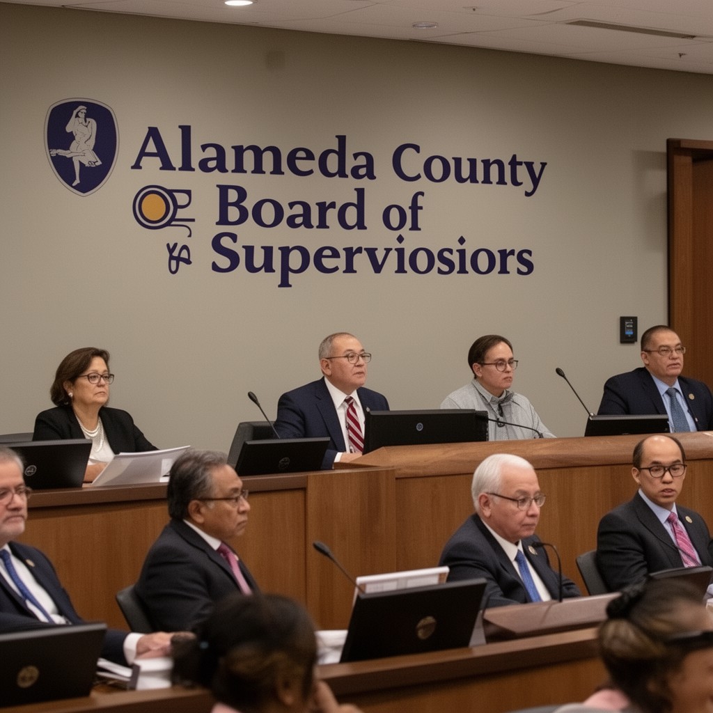 AI-generated illustration of Alameda County Board of Supervisors