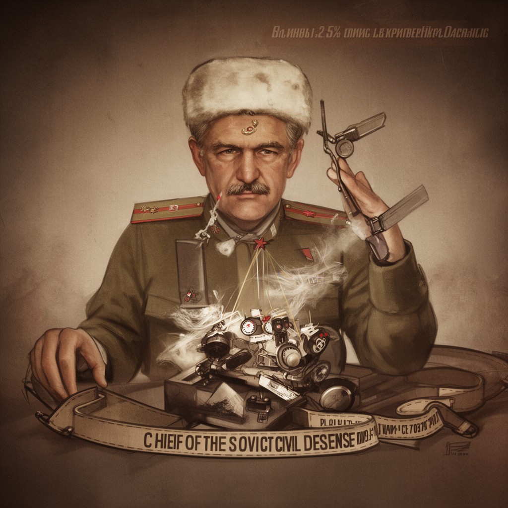 AI-generated illustration of Chief of the Soviet Civil Defense