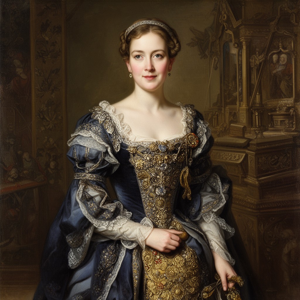 AI-generated illustration of Amalia of Solms-Braunfels