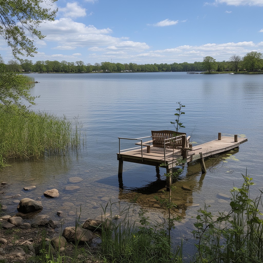 AI-generated illustration of Lake Waubesa