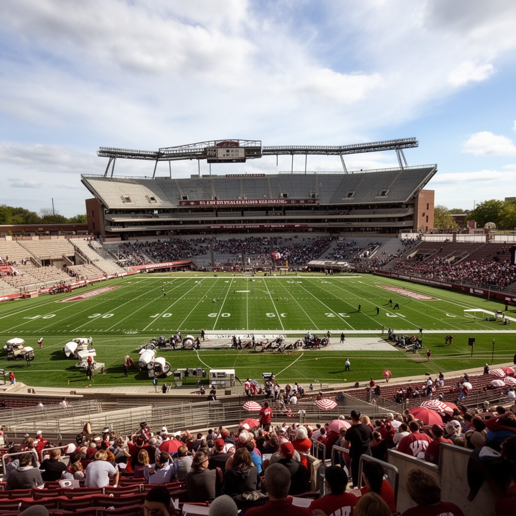 AI-generated illustration of Camp Randall Stadium