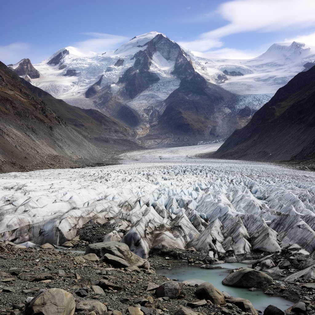AI-generated illustration of Gorner Glacier