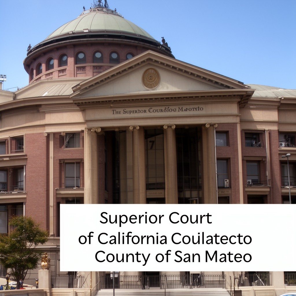AI-generated illustration of Superior Court of California, County of San Mateo