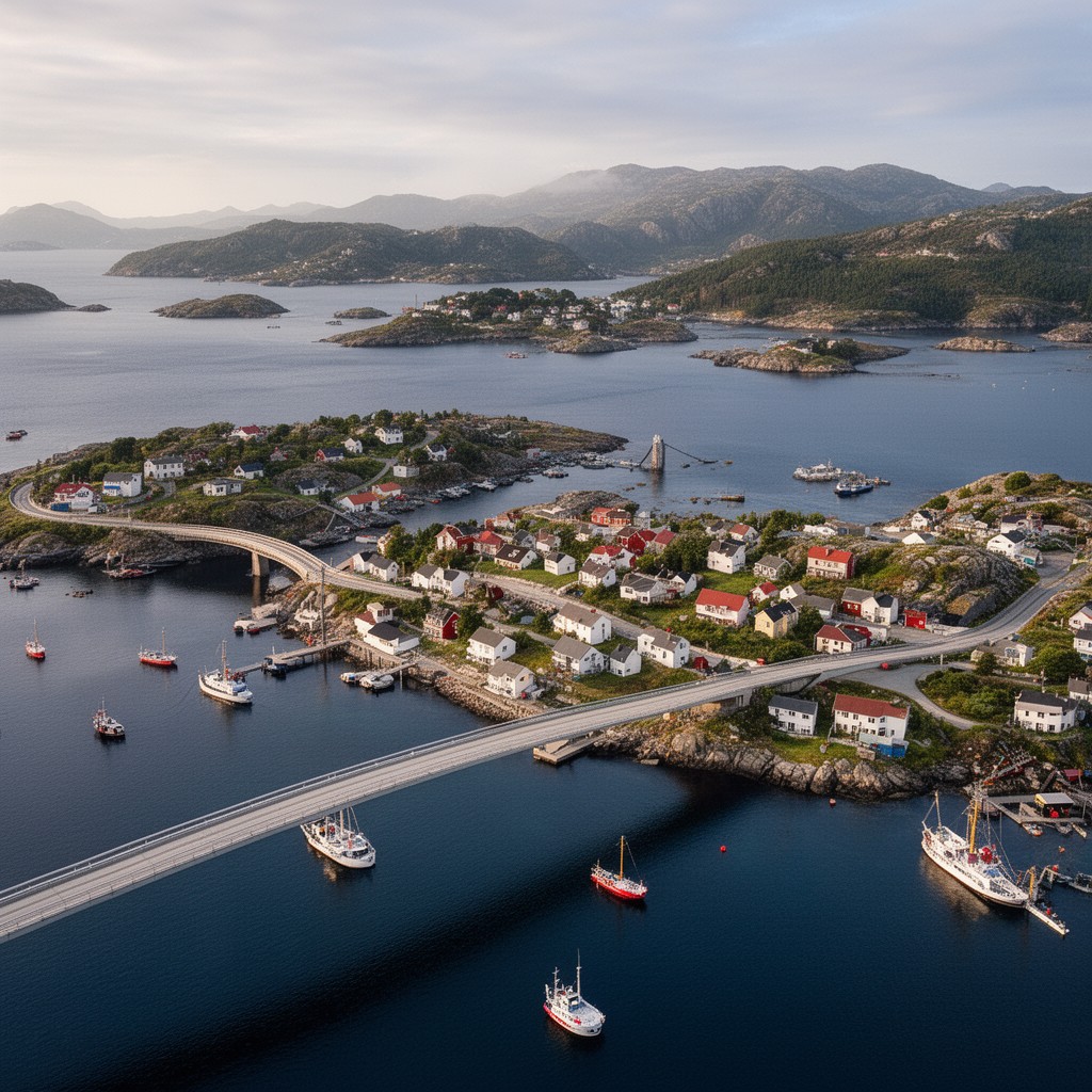 AI-generated illustration of Bømlo