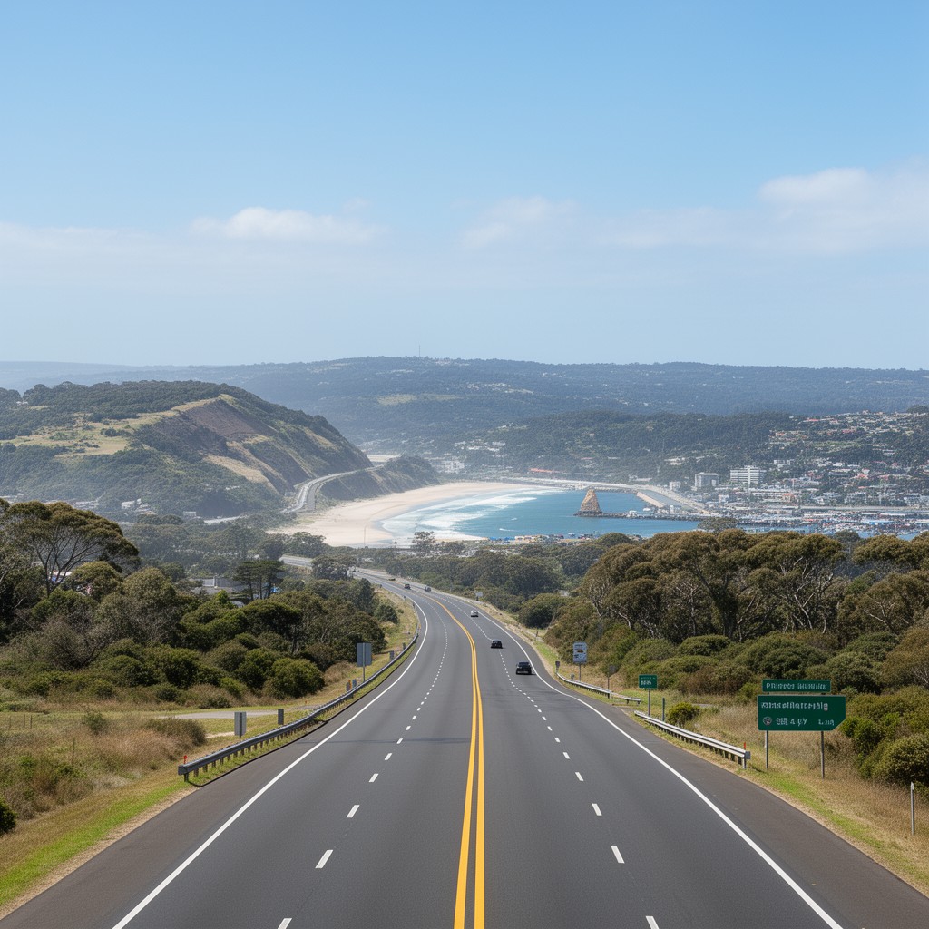 AI-generated illustration of Princes Highway