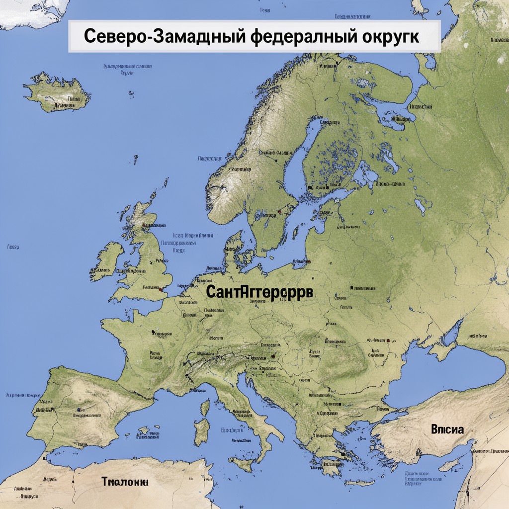 AI-generated illustration of Северо-Западный федеральный округ