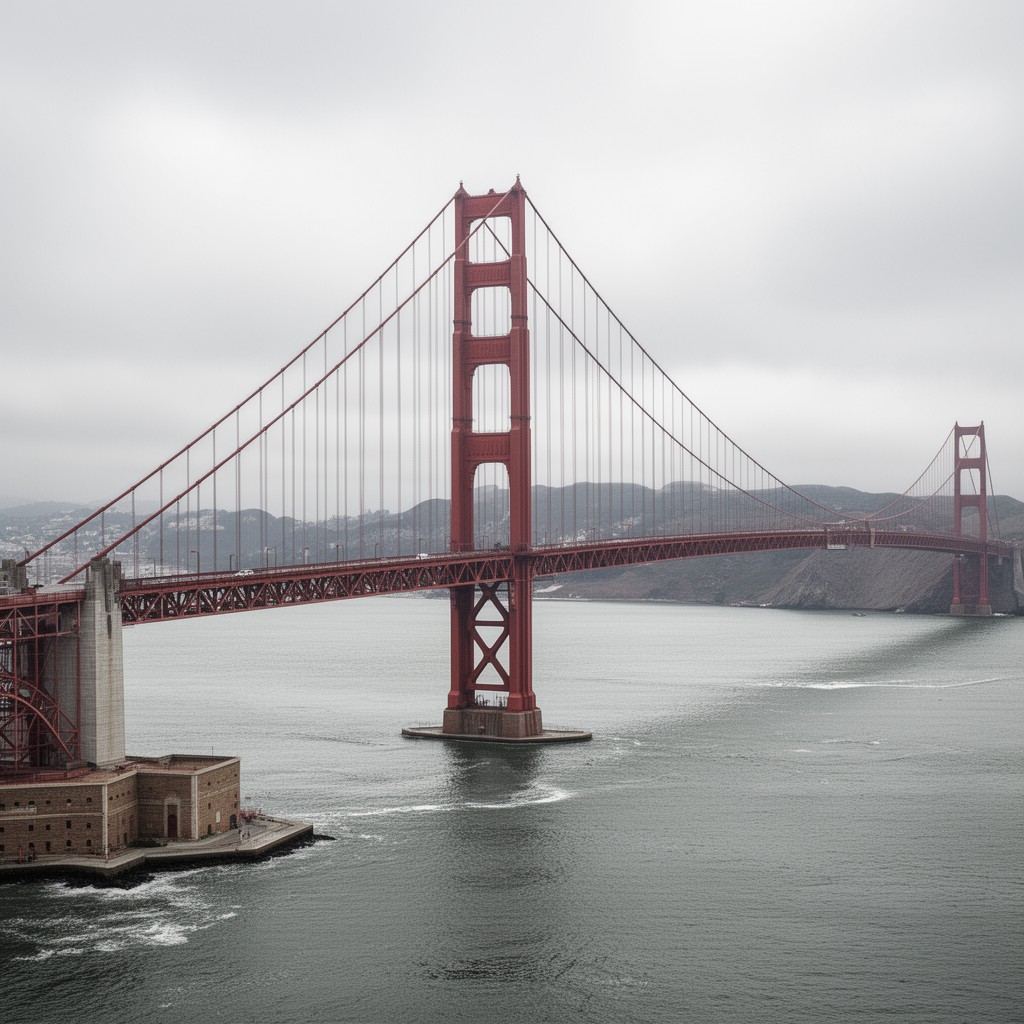 AI-generated illustration of Golden Gate Bridge Highway and Transportation District