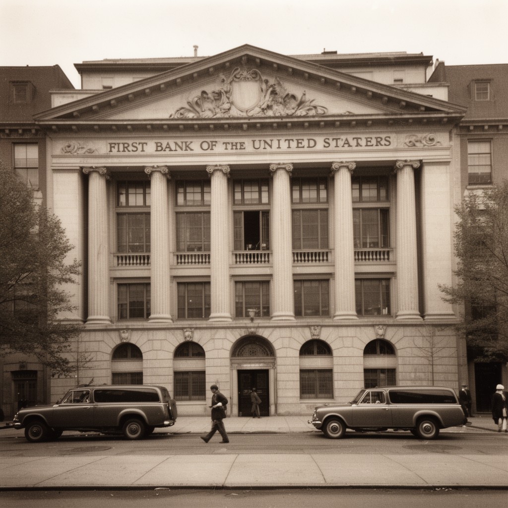 AI-generated illustration of First Bank of the United States