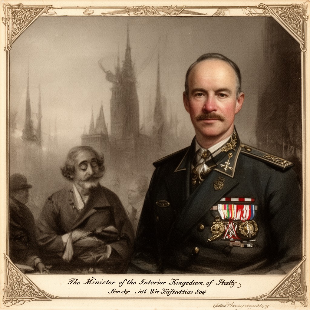 AI-generated illustration of Minister of the Interior of the Kingdom of Italy