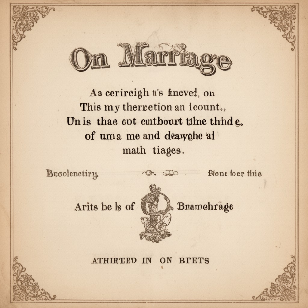 AI-generated illustration of On Marriage