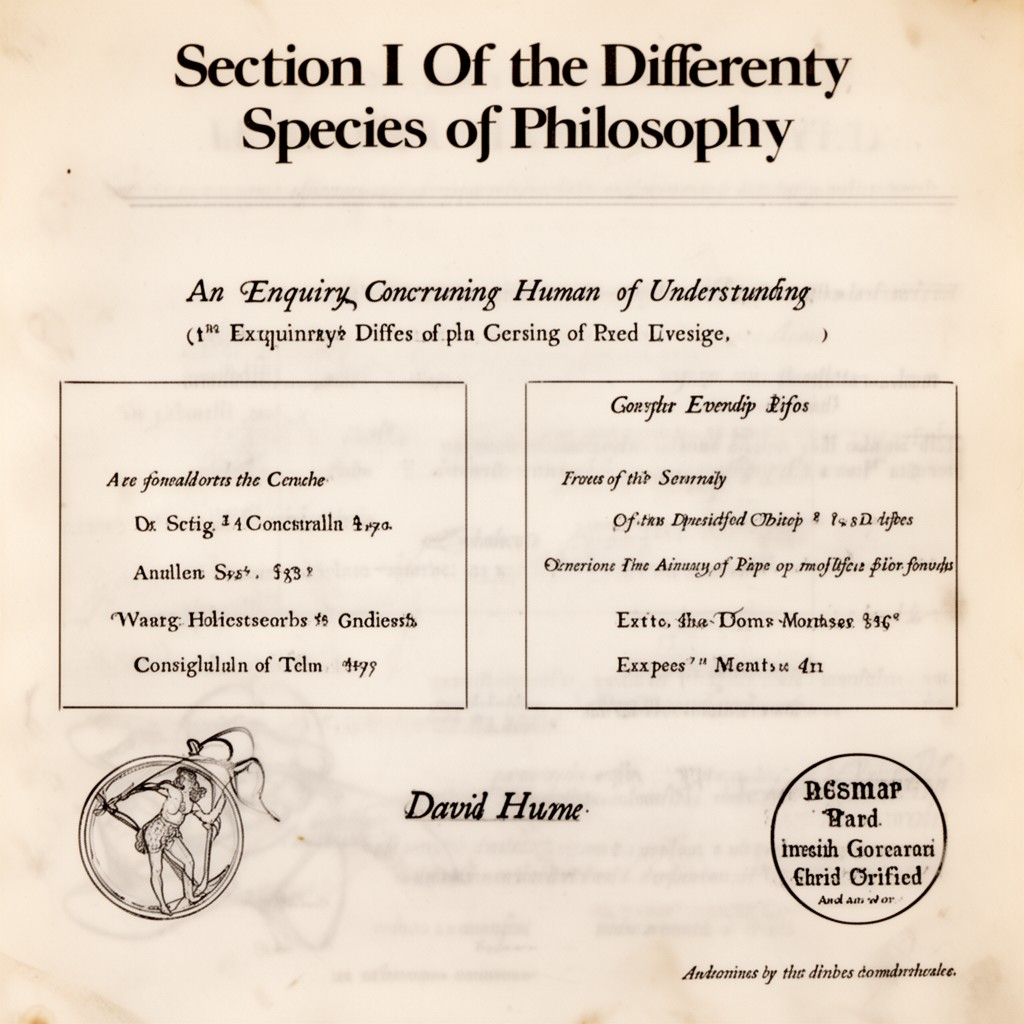 AI-generated illustration of Section I Of the Different Species of Philosophy