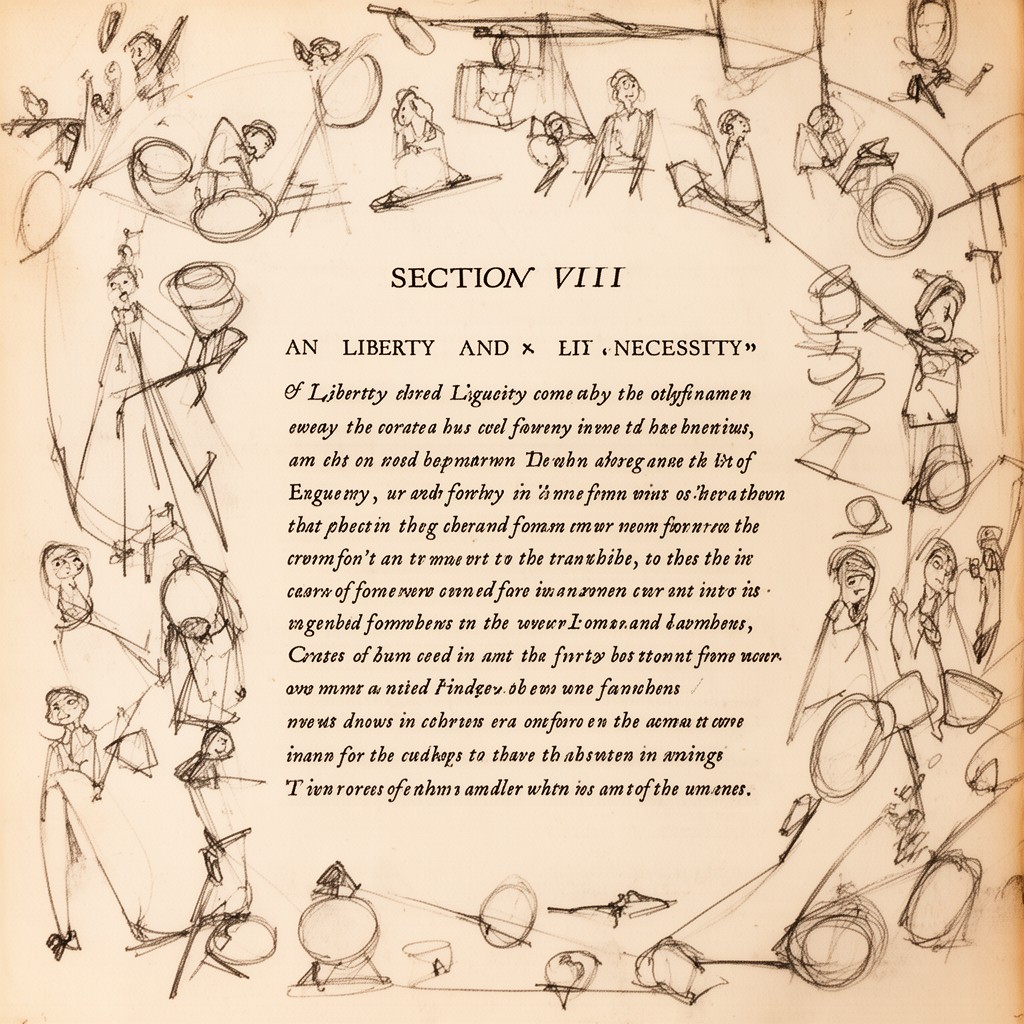 AI-generated illustration of Section VIII Of Liberty and Necessity