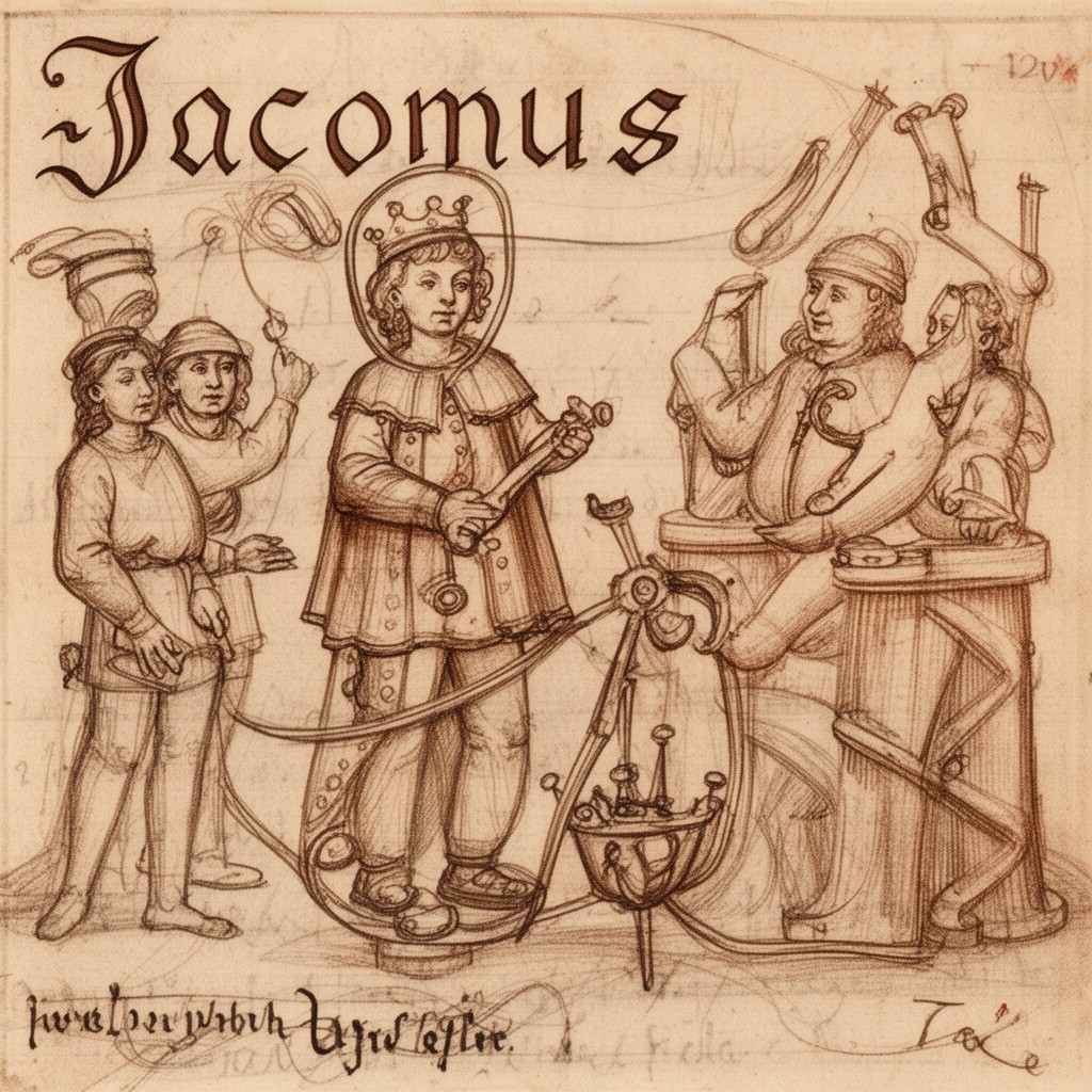 AI-generated illustration of Late Latin Iacomus