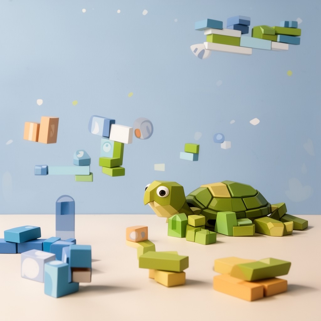 AI-generated illustration of Turtle Blocks