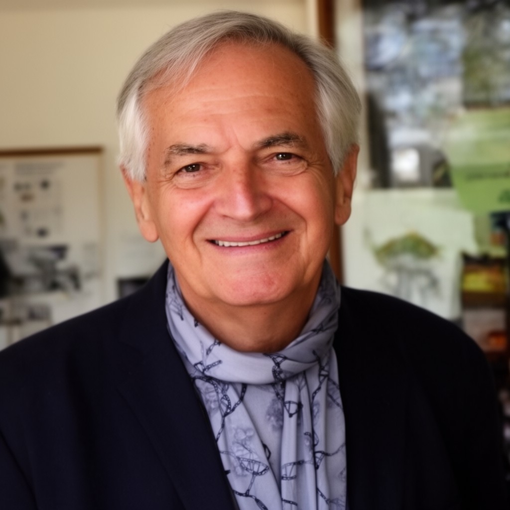 AI-generated illustration of J.W. Kieckhefer Distinguished Research Professor at the Salk Institute