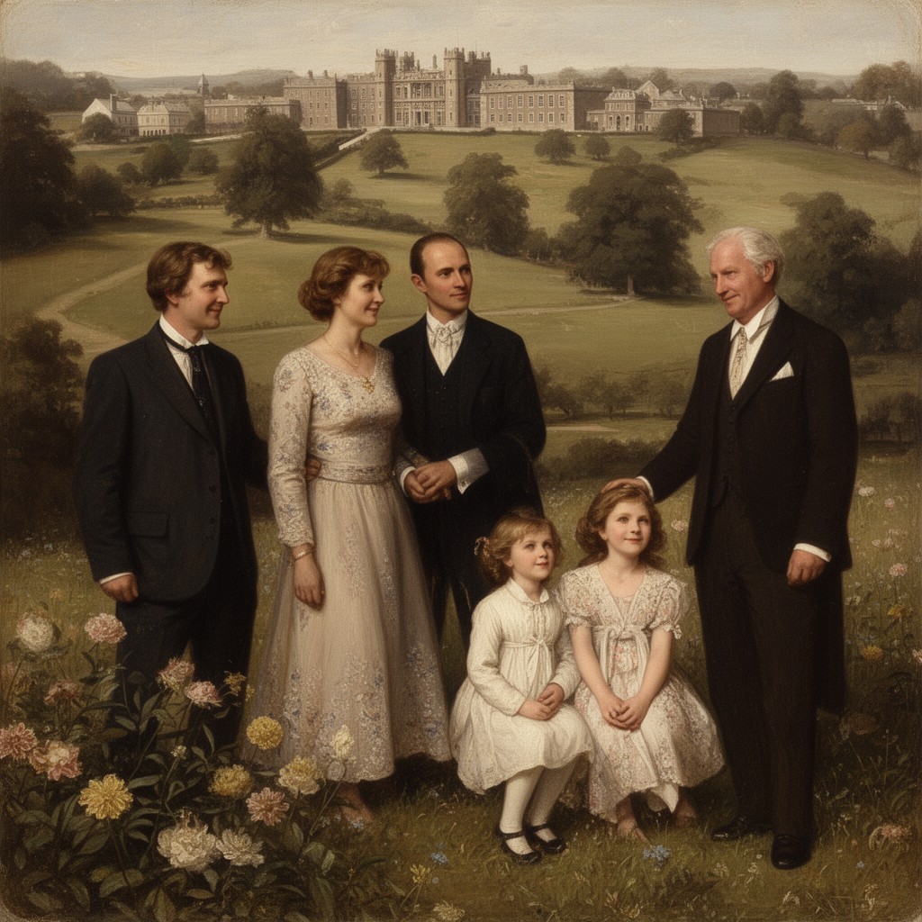 AI-generated illustration of Lascelles family